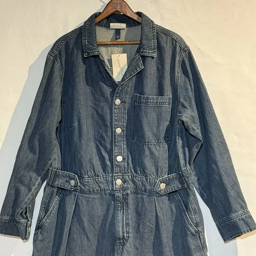 Women's Long Sleeve Denim Romper Universal Thread Size 17 NWT Blue - Picture 16 of 16